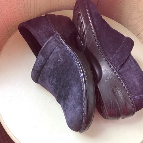 Boc born blue suede leather clogs shoes, women's size 9, excellent shape! - Picture 15 of 15